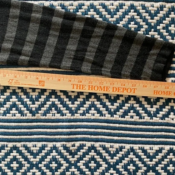 Eileen Fisher Striped Black and Gray Long Sleeve Pockets Women's Tunic Dress L - Picture 8 of 9